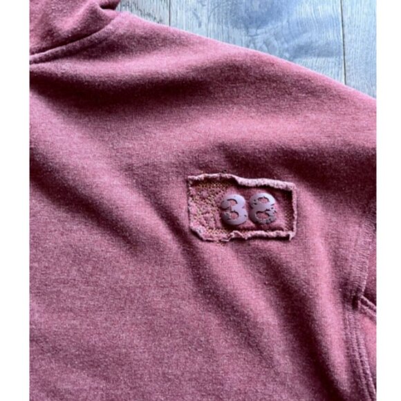 REI Men's Fleece Hoodie Jacket Size L Rust Full Zip Organic Cotton Outdoor - Picture 6 of 9